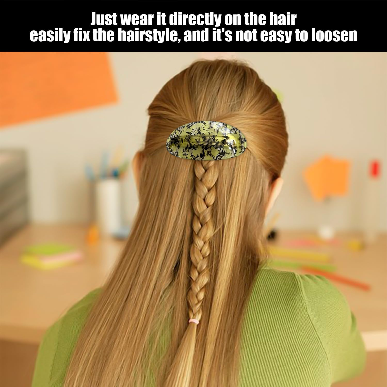 Pack of 3 Half Hair Clips and 2 Square Pony Clips, Women'S Hair Clips, Retro Hair Clips, Elegant Hair Clips, Hairstyle Decoration, Hair Clips, Hairstyle Accessories image number 5