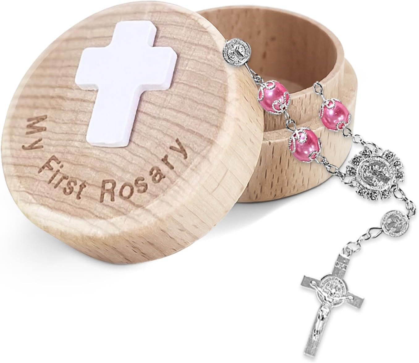 My First Rosary, Baby Rosary Baptism Keepsake Box, Baby Rosary Catholic Baptism Gifts for Boys, Rosary for Baby Birthday Baby Shower