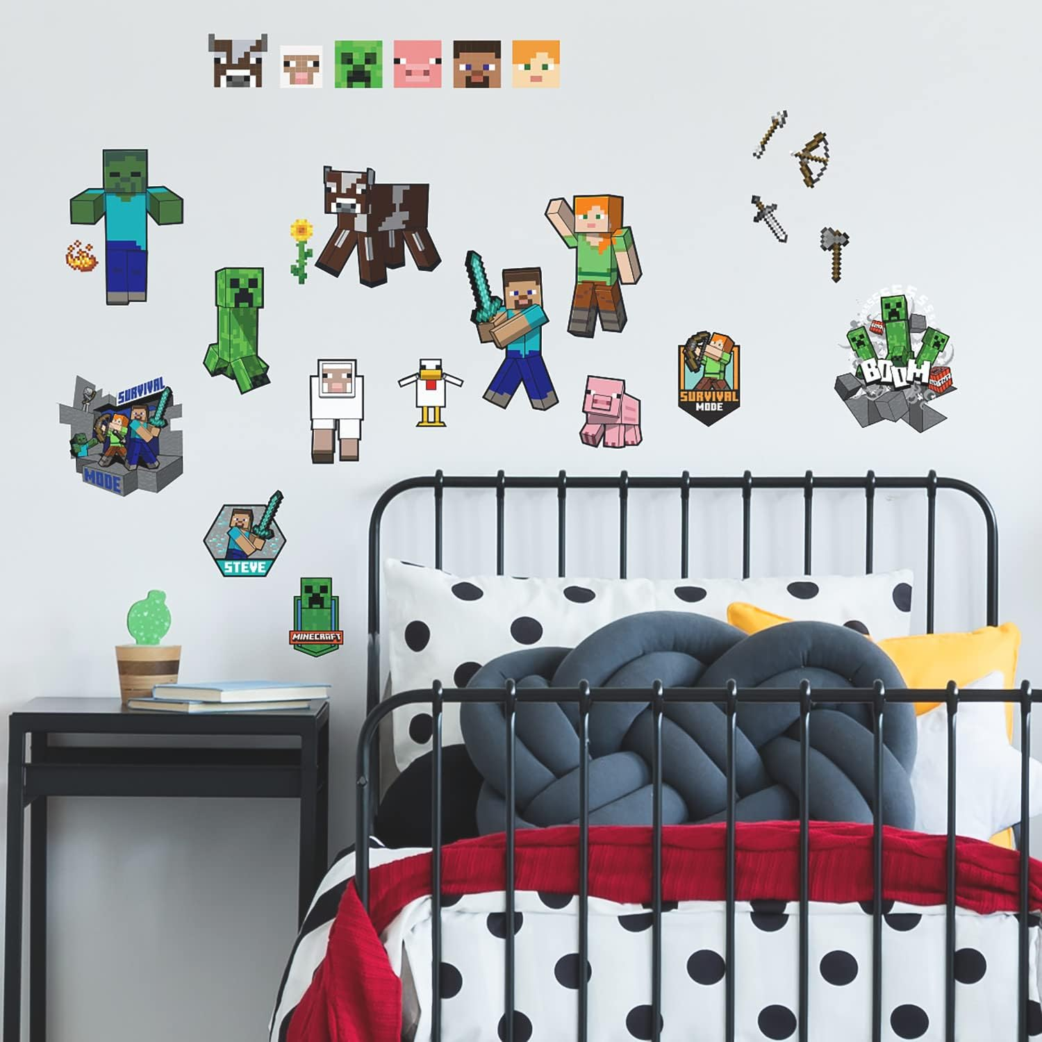 Roommates RMK5366SCS Minecraft Characters Peel and Stick Wall Decals image number 1