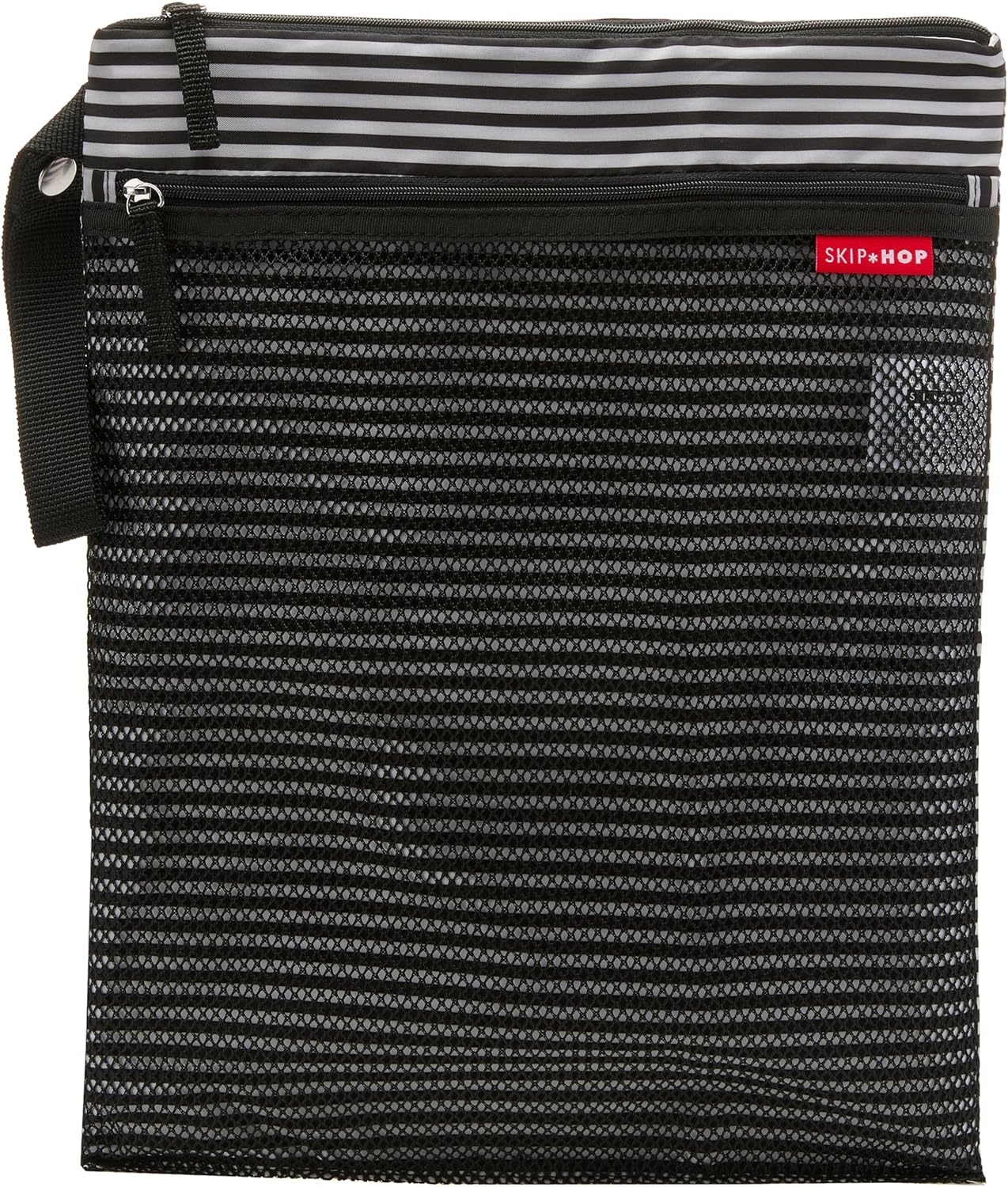 Skip Hop Waterproof Wet Dry Bag, Grab & Go, Black/White Stripe