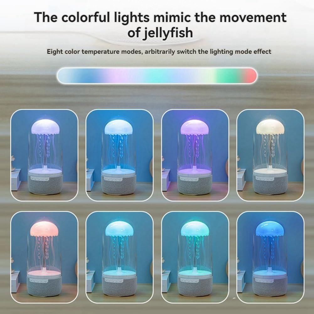 Xioaue Jellyfish Lamp Bluetooth Speaker Colorful Portable Hifi Stereo with 3D Surround Sound, Subwoofer, Home Theater System image number 5