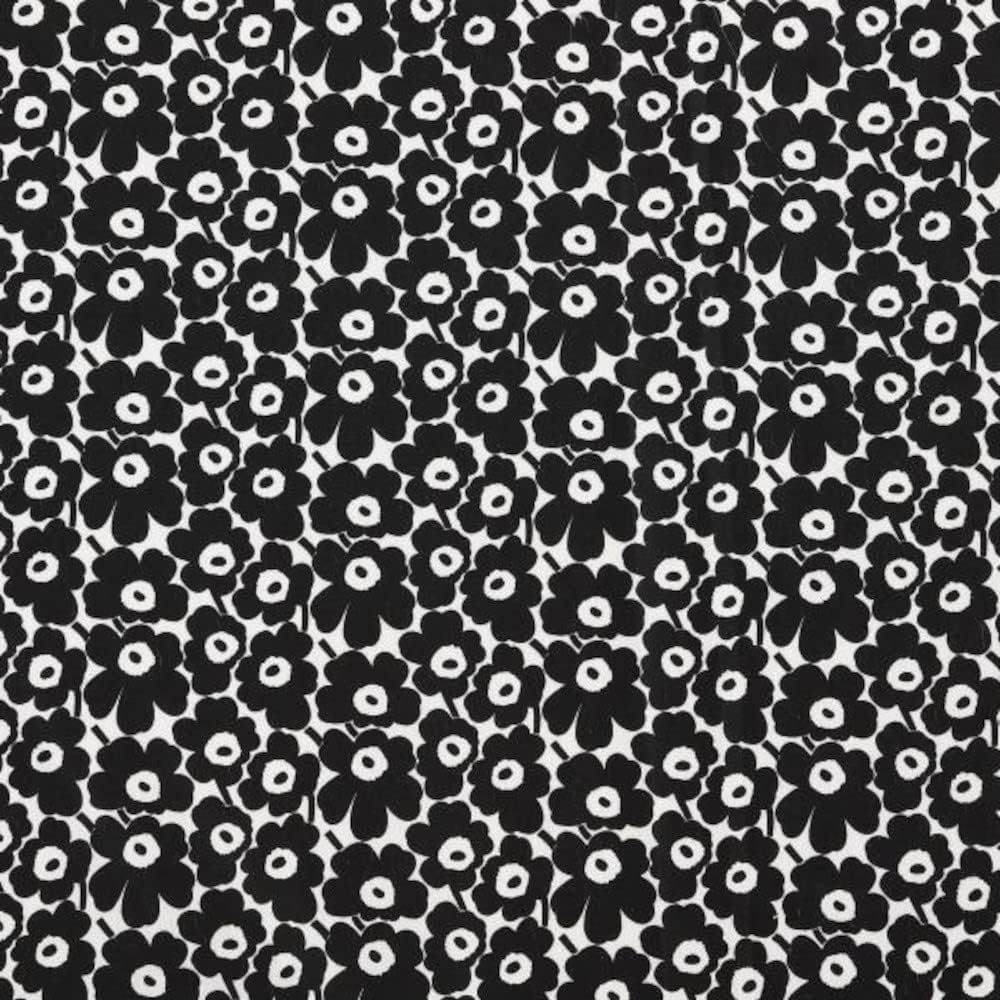 MARIMEKKO - Queen Sheets, Cotton Percale Bedding Set, Crisp & Cool Home Decor (Pikkuinen Unikko Black, Queen) image number 3