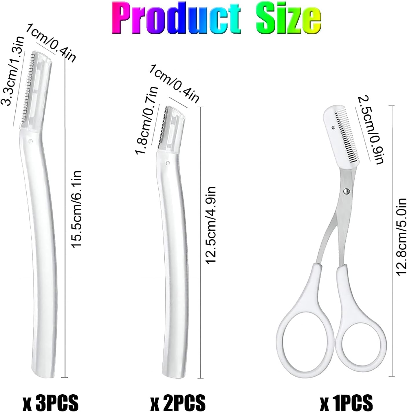 WADY Razor for Women Face, Eyebrow Razor, Eyebrow Razor Kit, Professional Dermaplaning Tool for Peach Fuzz, Facial and Eyebrow Hair Removal, Gentle Skin Exfoliation Blade (6Pcs) image number 2