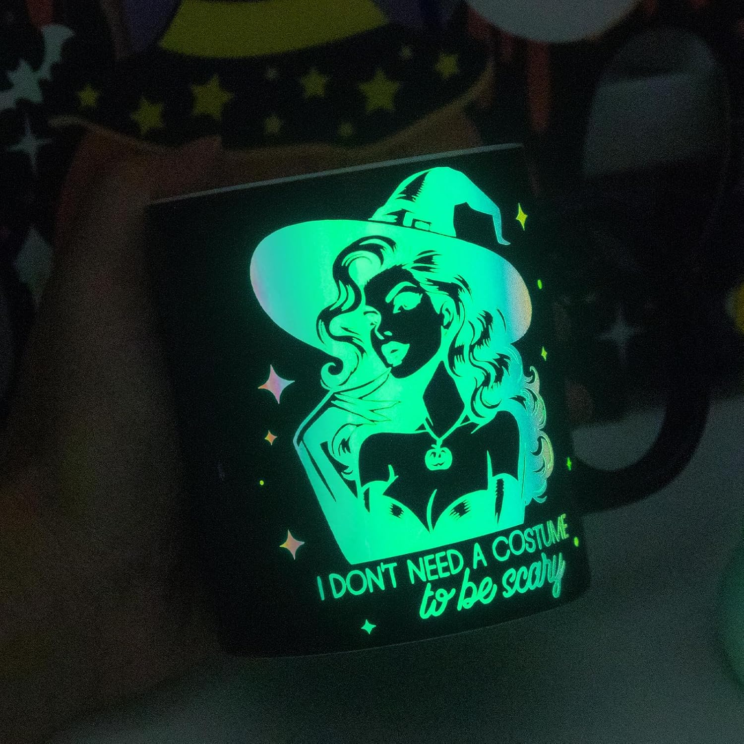 GIRAFVINYL Glow in the Dark Holographic Opal Vinyl - 12&rdquo; X 6Ft Glow in the Dark Permanent Vinyl Opal Holographic Vinyl Permanent White to Green for DIY Crafts Decor, image number 1