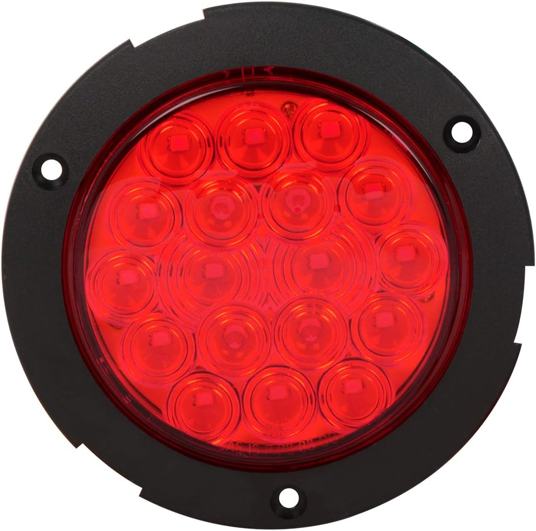 GG Grand General 75872 Red/Red 4 Inch Fleet 18 Led Flange Mount with Bezel, 3 Prong image number 3