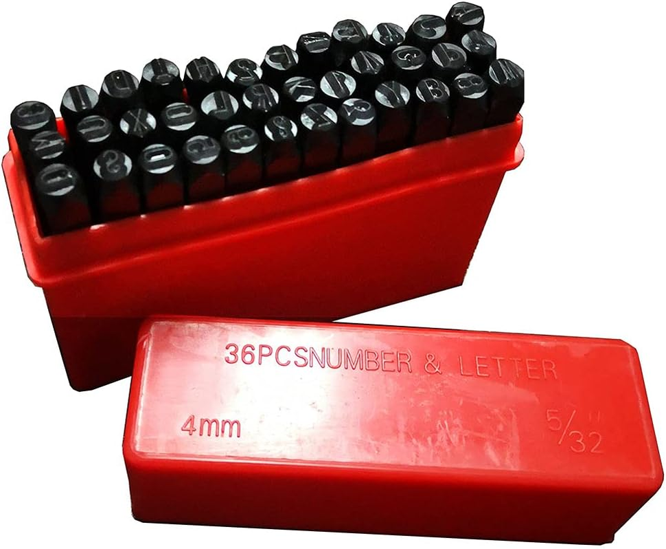 VIN Serial ID TAG Plate Data Blank CAR Truck HOT Rod Equipment Trailer 4Mm Number & Letter Stamp Punch Set(4Mm Number) image number 6