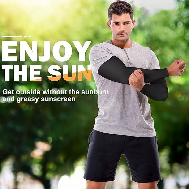 UV Sun Protection Compression Arm Sleeves for Men & Women,Cooling Athletic Sports Sleeve for Football, Golf,Volleyball image number 4