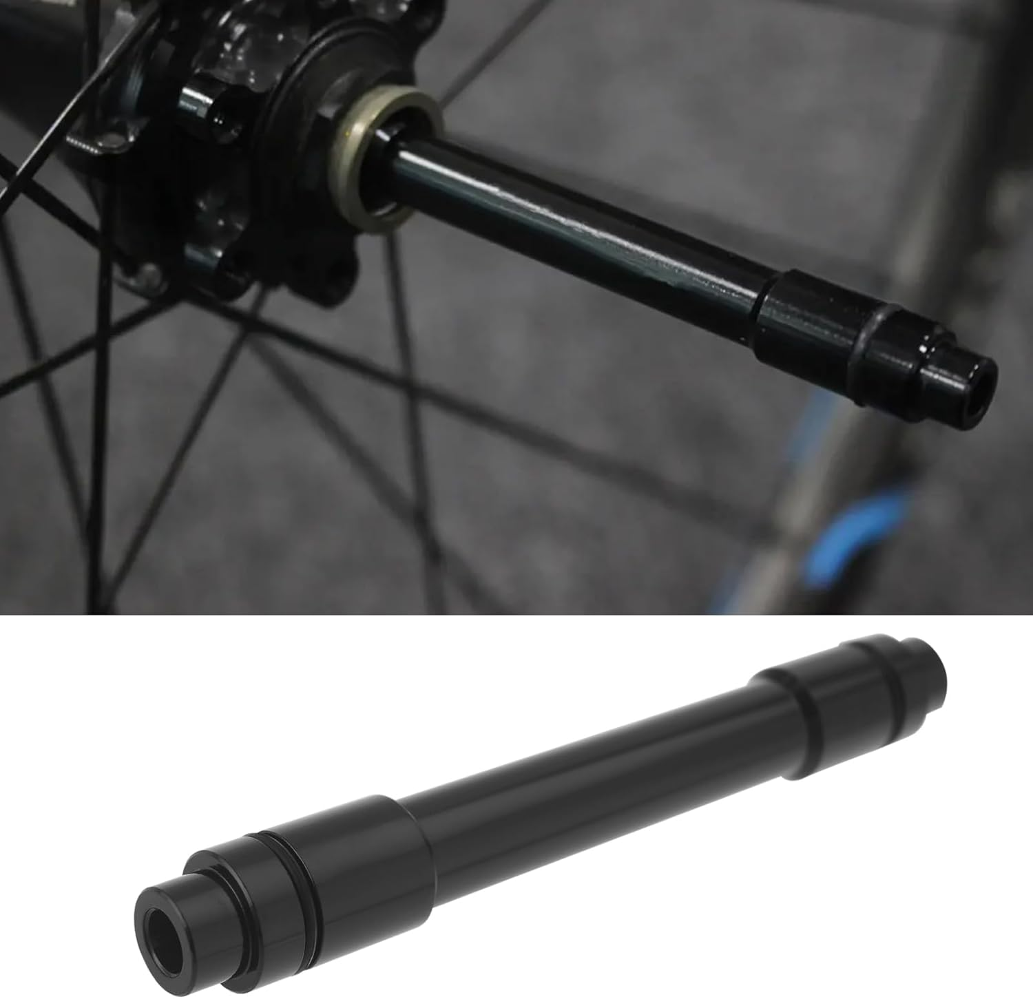 Create Idea Bike Thru Axle Hub Adapter Bicycle Hub Adapter 100Mm Thru Axle Hub Quick Release Conversion for Mountain Road Bike, Black