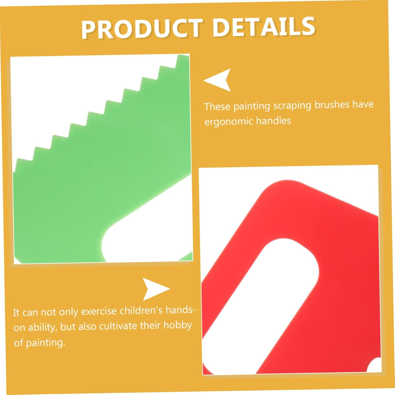 Kisangel 4Pcs Boys and Girls Painting Scraper and Diy Painting Brush Set for Children Preschool Art Drawing Tools Plastic Colorful Scrapers for Creative Drawing and Graffiti Random Color image number 3