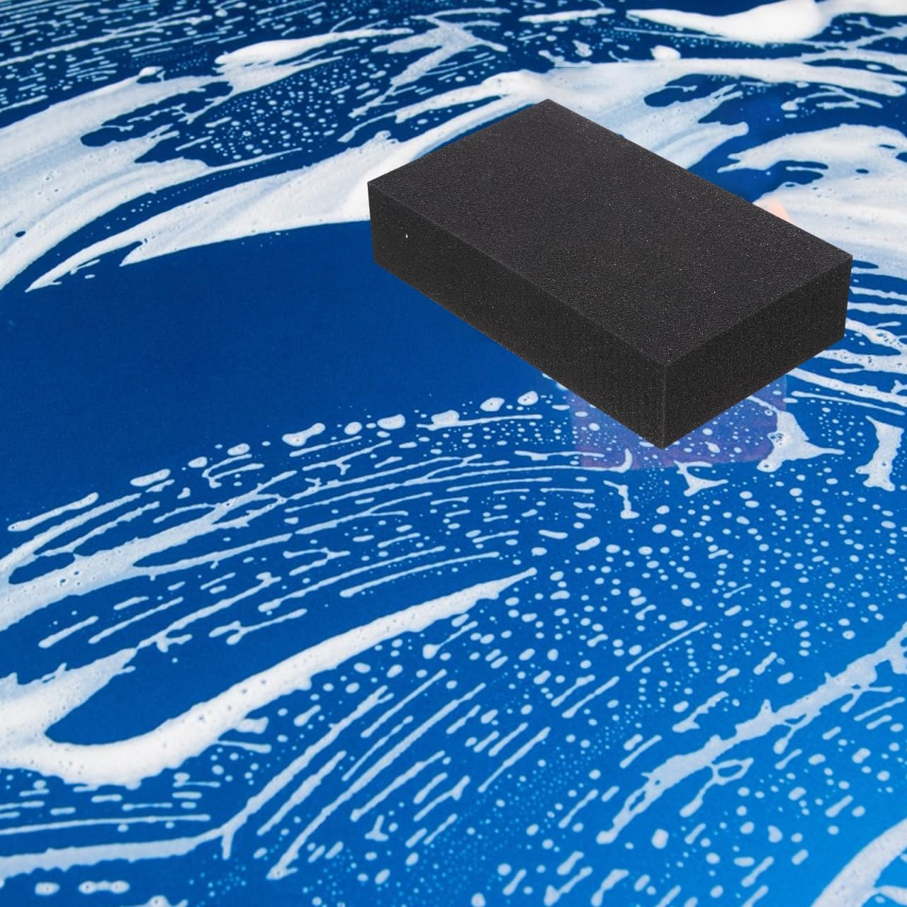 POPETPOP 2Pcs Multifunctional Auto Wash Sponges for Car Cleaning Black Soft Non-Scratch Blocks with High Water Absorption for Vehicle Motorcycle and Office Surfaces image number 1