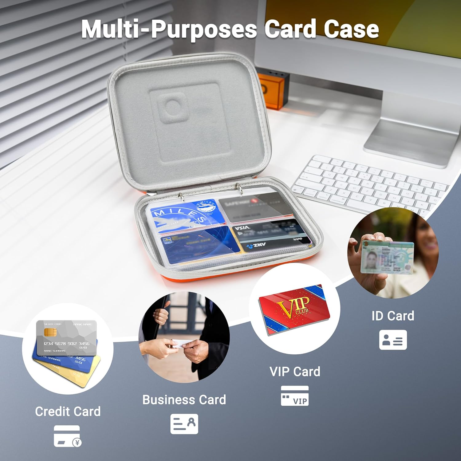 Profezzion Card Case Holder for Yoto Cards, 88 Pockets Card Holder Storage with Zipper & Carry Strap for Yoto Player & Yoto Mini Cards, Card Binder Holder with Sleeves for Travel - Blue