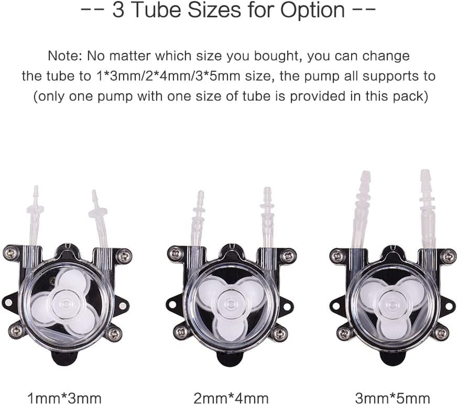DC 6V DIY Dosing Pump Mini Peristaltic Dosing Head Self-Priming Function Large Flow 150Ml/Min for Aquarium Lab Chemical Analytical Water Liquid image number 5