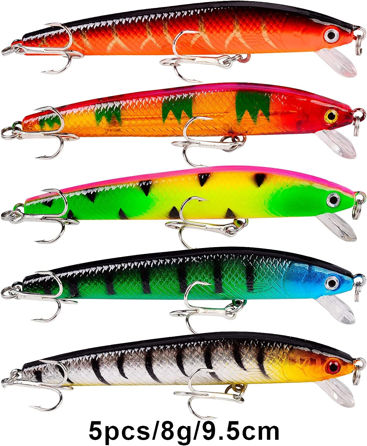 BAIKALBASS Bass Fishing Lures Kit Set Topwater Hard Baits Minnow Crankbait Pencil VIB Swimbait for Bass Pike Fit Saltwater and Freshwater - 008-53Pcs image number 7