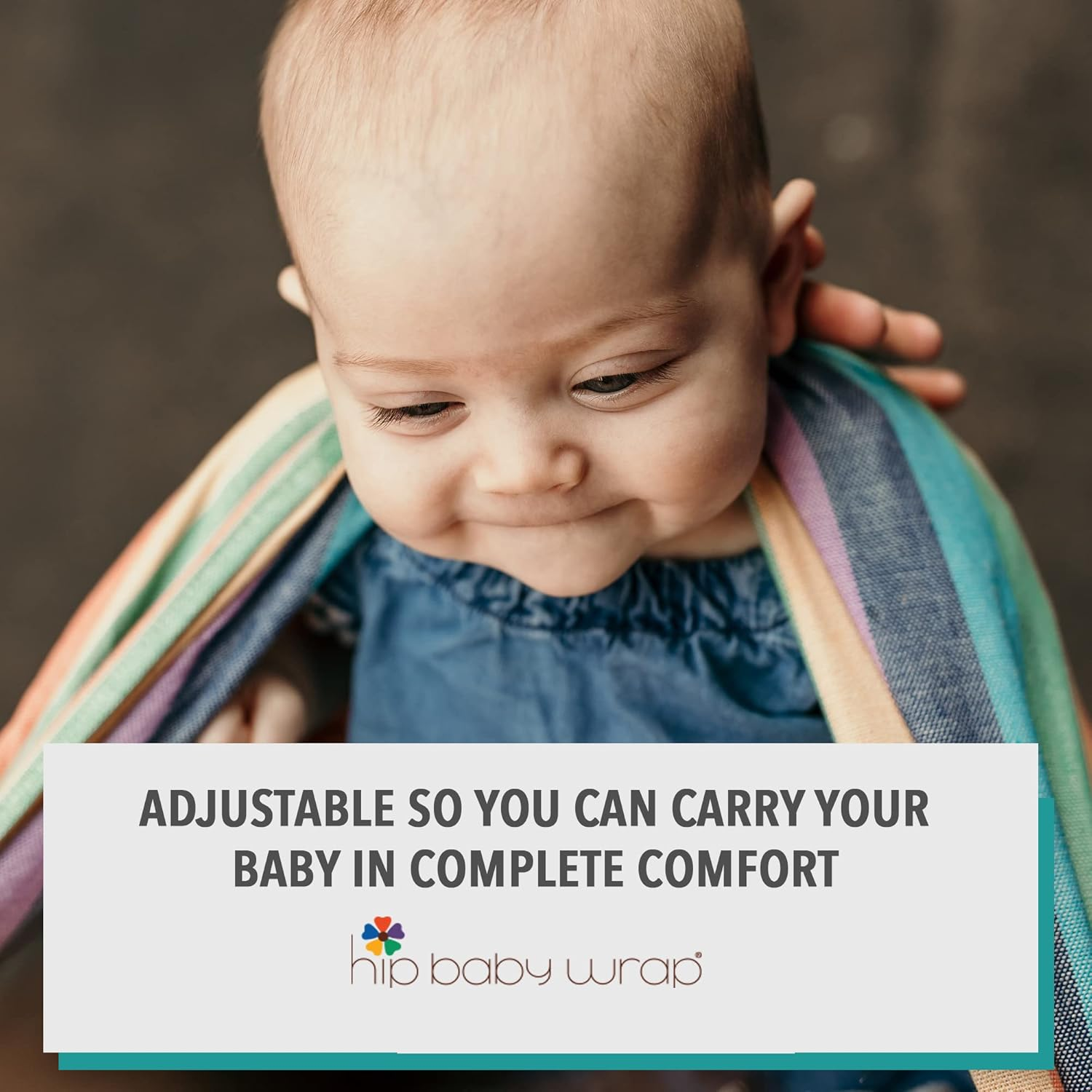 Hip Baby Wrap Ring Sling Baby Carrier for Infants and Toddlers - 100% Soft Cotton Baby Wraps Carrier for Babies 8-35 Lbs - Perfect Baby Shower Gifts Moms and Dads - Nursing Cover (Summer Rainbow) - Jungle image number 6