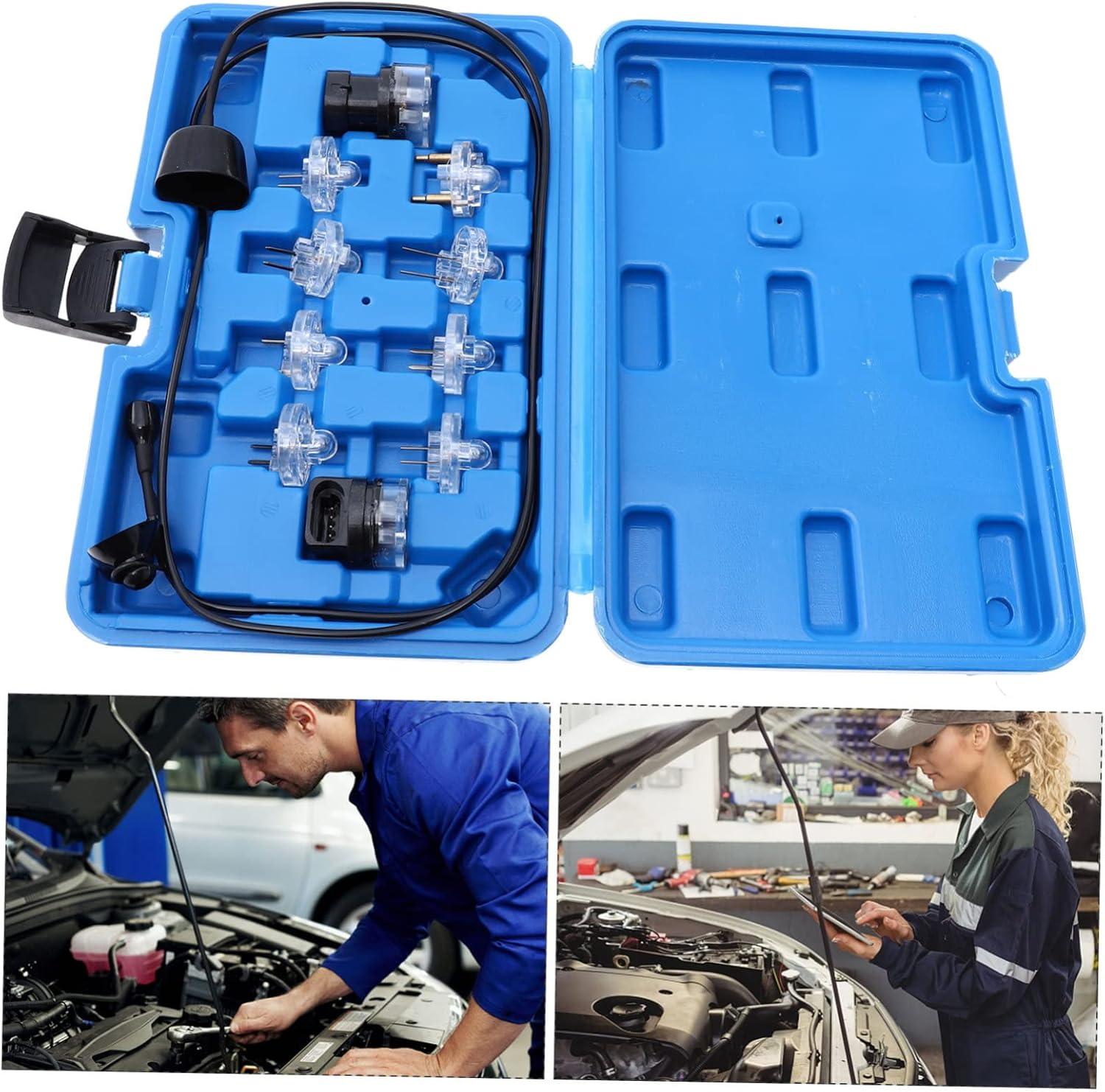 FUNOMOCYA 11Pcs Car Circuit Test Lights and Fuel Injector Tester Kit with Led Inspection Accessories for Automotive Electrical System Maintenance image number 3