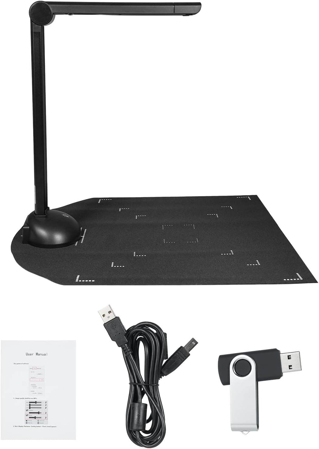 LAPOOH Document Camera Book Scanner A3 A4 Size with LED Fill Light HD 16 -Pixels High Speed Scanning Support Multi-Language OCR Software USB Port Compatible with Windows for ID Cards Passport Books image number 6