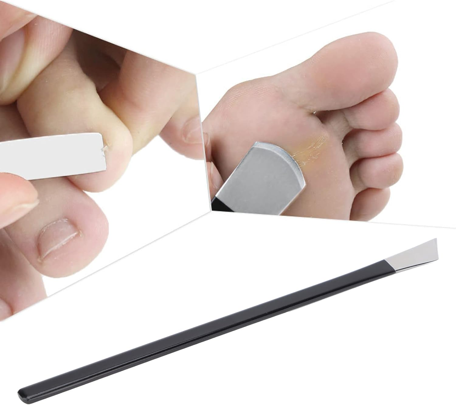 Stainless Steel Pedicure Cutter Tool,Ingrown Toenail Cutter Tools for Exfoliate Dead Skin Calluses Toenail for Home Salon(Bevel) image number 4