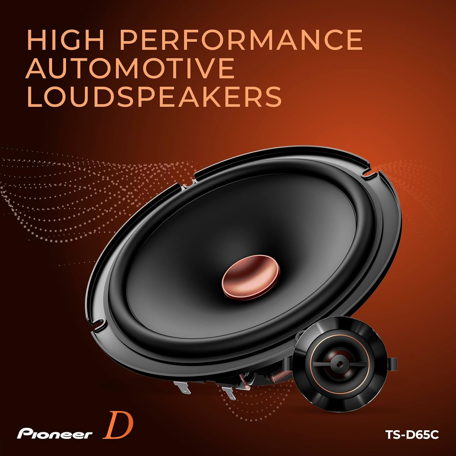 Pioneer D-Series TS-D65C 6.5&rdquo; 2-Way Speakers (Pair) &ndash; 270W Max, Crisp Highs + Clear Vocals, Ideal Factory Upgrade, Add an Amplifier for Even Better Performance image number 1