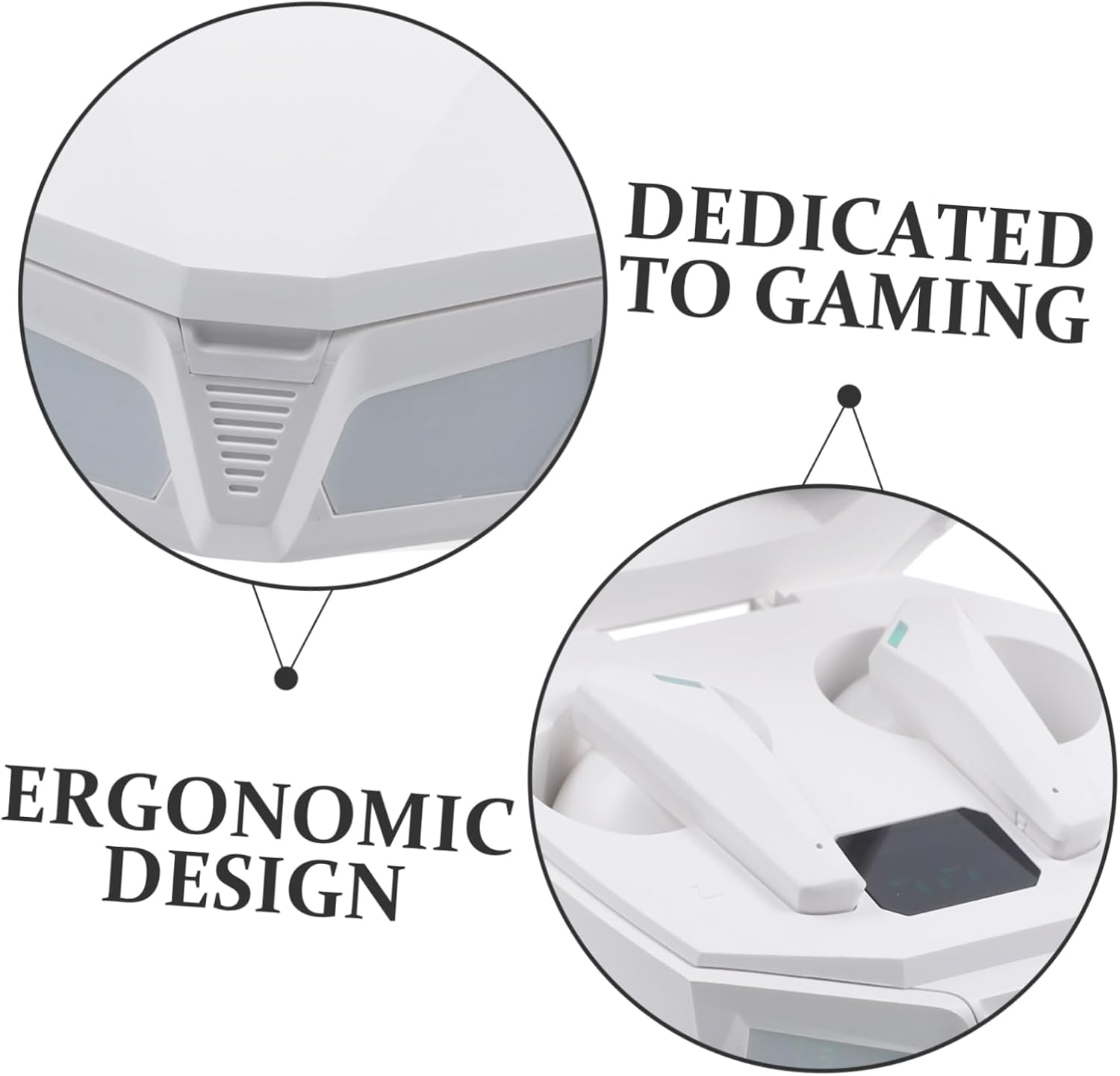 TEHAUX High Resolution Wireless Earbuds Built Mic Gaming Headphones for Phone Surround Sound Lightweight image number 6