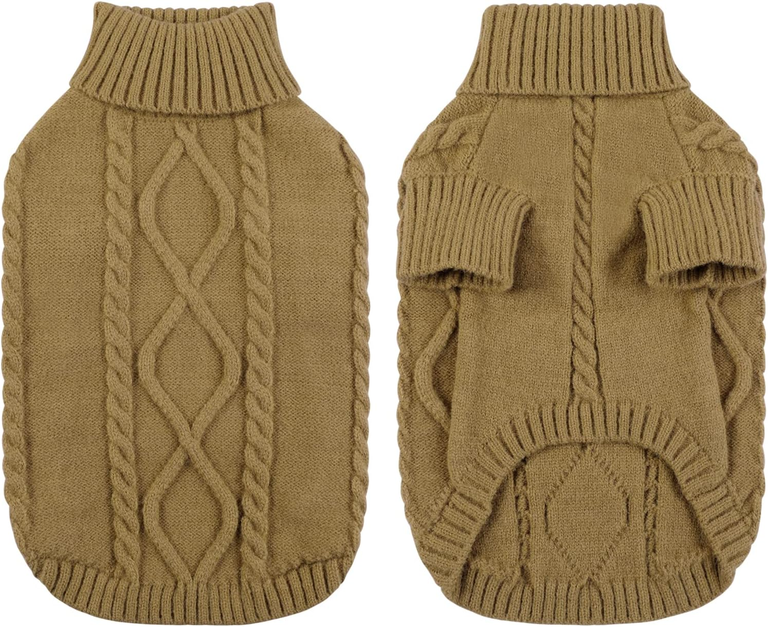 Queenmore Knitted Dog Sweater, Brown, XL image number 2