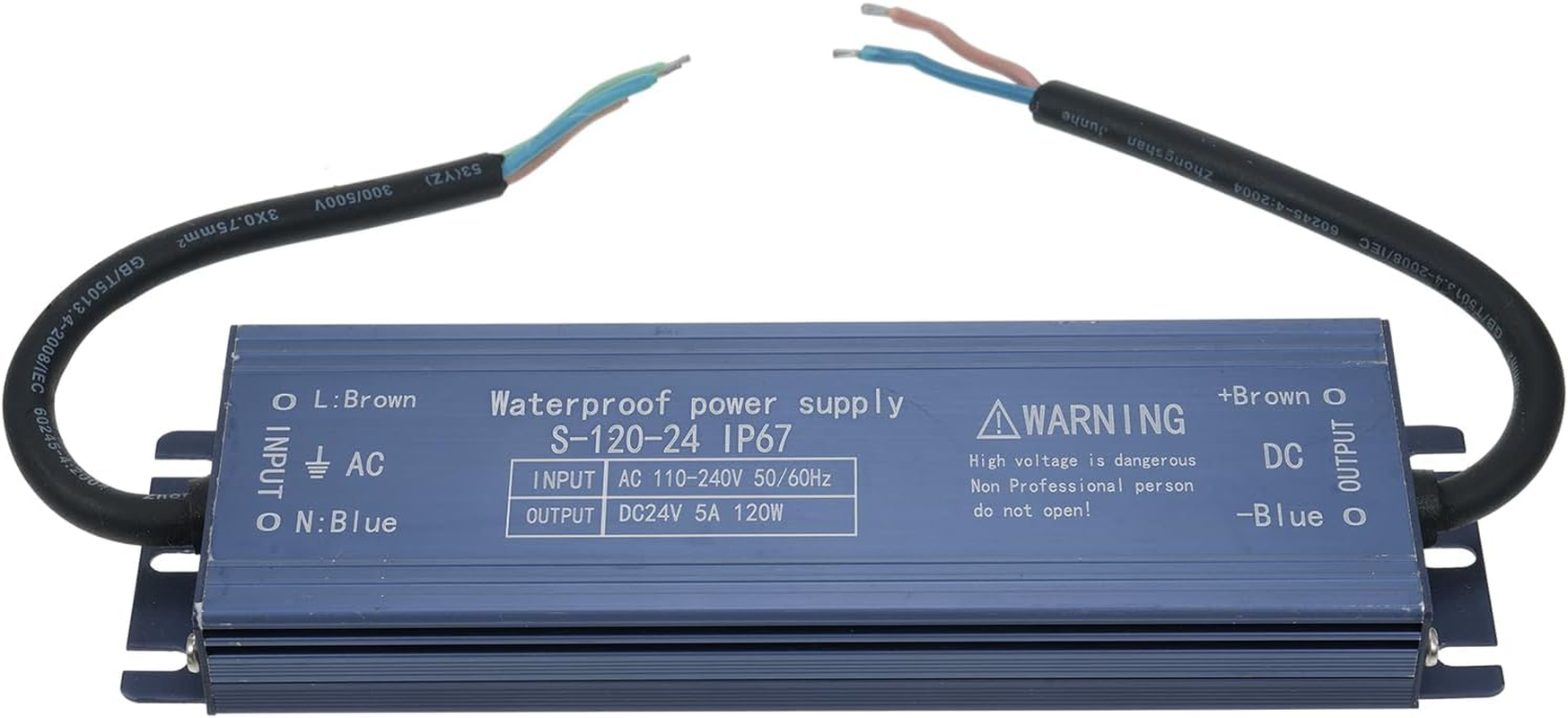 IP67 Driver Switch Power Supply Transformer Adapter AC -240V to DC 24V 120W Constant Voltage Output for Strip Light Lightbox Sign D image number 5