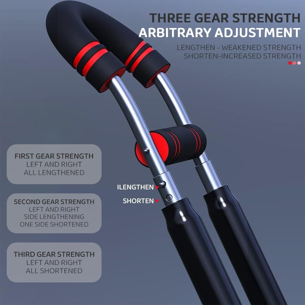 Twister Arm Trainer, 30-50KG Adjustable Chest Workout Equipment, Arm Trainer, Arm Strength Trainer, Portable Power Twister Bar, Portable Spring Resistance for Home Workout Equipment