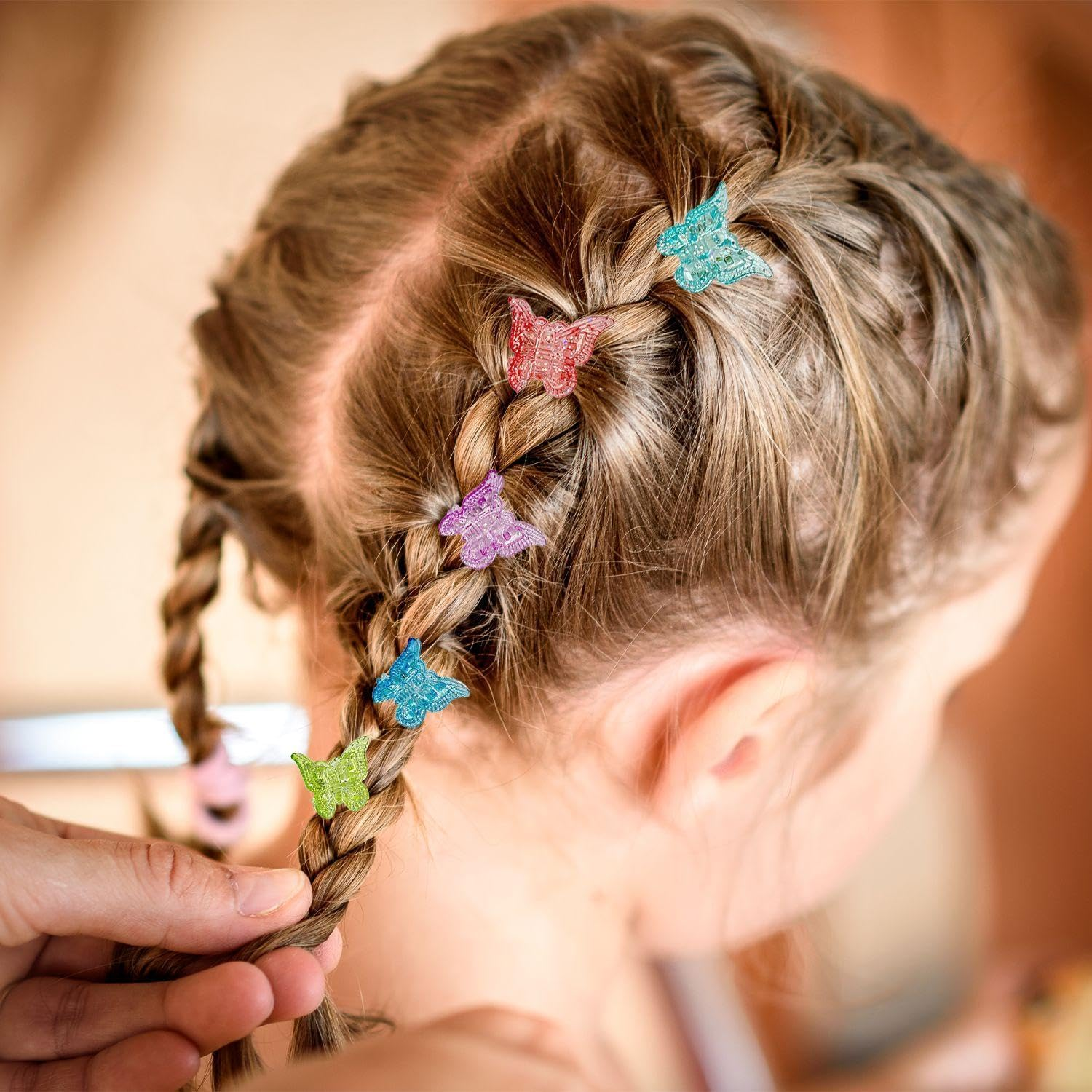 50 Pieces Colourful Butterfly Hair Pins, Mini Hairpins, Cute Hairpins, Girls Hair Pins Hair Styling Accessories