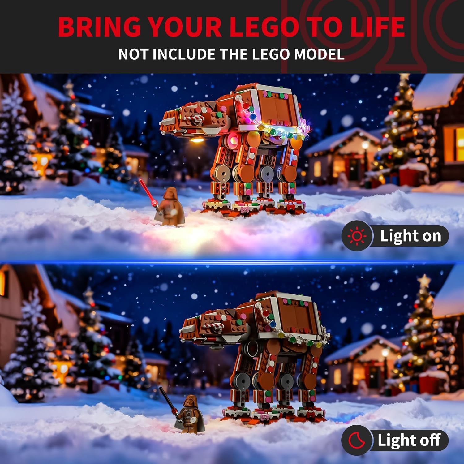 BRIKSMAX 2.0 Light Kit Compatible with  Star Wars Gingerbread At-At Walker 40806 Building Sets- LED Lighting Kits (Accessories Only), Cable-Hiding Tech for Display, Gifts & Collectors