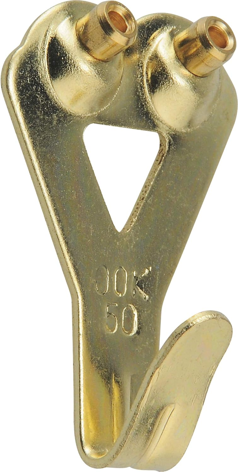 OOK 50674 Professional Picture Hangers, Art Hangers, Padded, Brass, Reusable Picture Hooks, 50Lb (10 Set), Gold image number 3