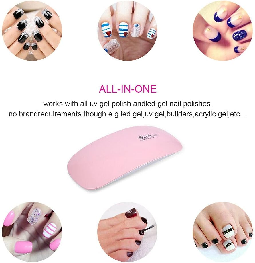 Portable LED Nail Dryer Portable USB Gel Nail Cure Polish Dryer 45S/60S Timer Setting DC 5V Nail Art Light image number 5