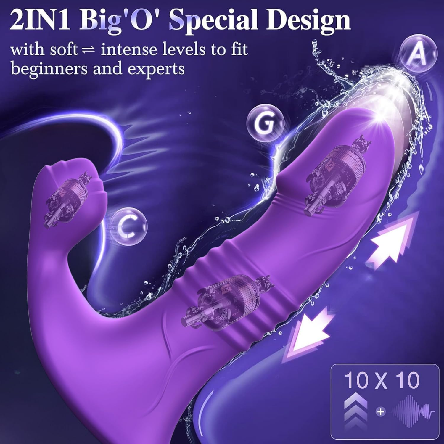 PLEASURE PULSE Thrusting Wearable G Spot Panty Vibrator Dildo Adult Sex Toys for Women, Men & Couples, Dual Motor App & Remote Control Long Distance Fun, Rose Clitoral Stimulation, Prostate Massager image number 5