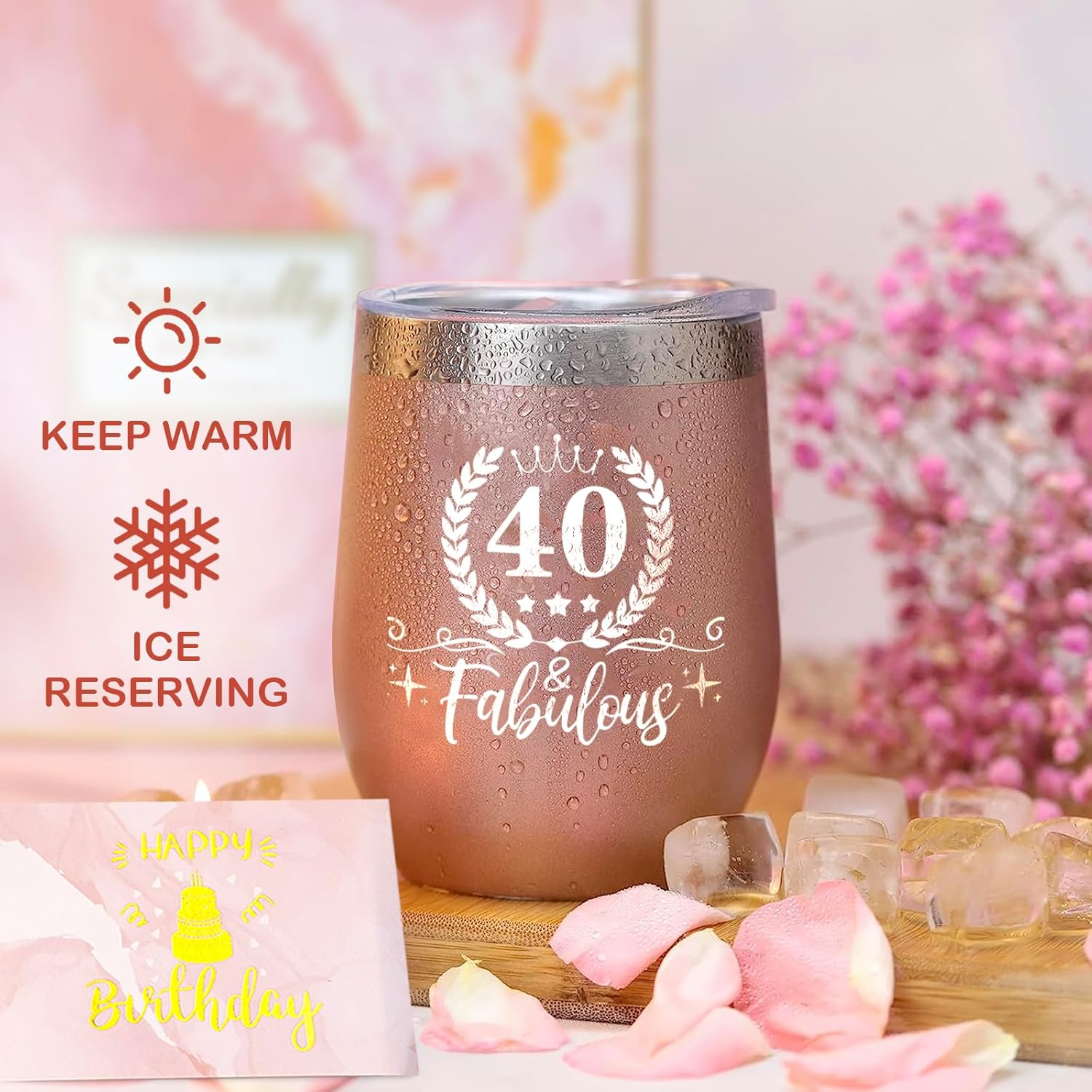 40Th Birthday Gifts for Women, Happy Birthday Pamper Set Present Basket, Best 40 Years Old Pamper Gift Ideas for Her, Best Friends, Sisters, Daughter at Thanksgiving/Christmas/Mother'S/Valentines Day