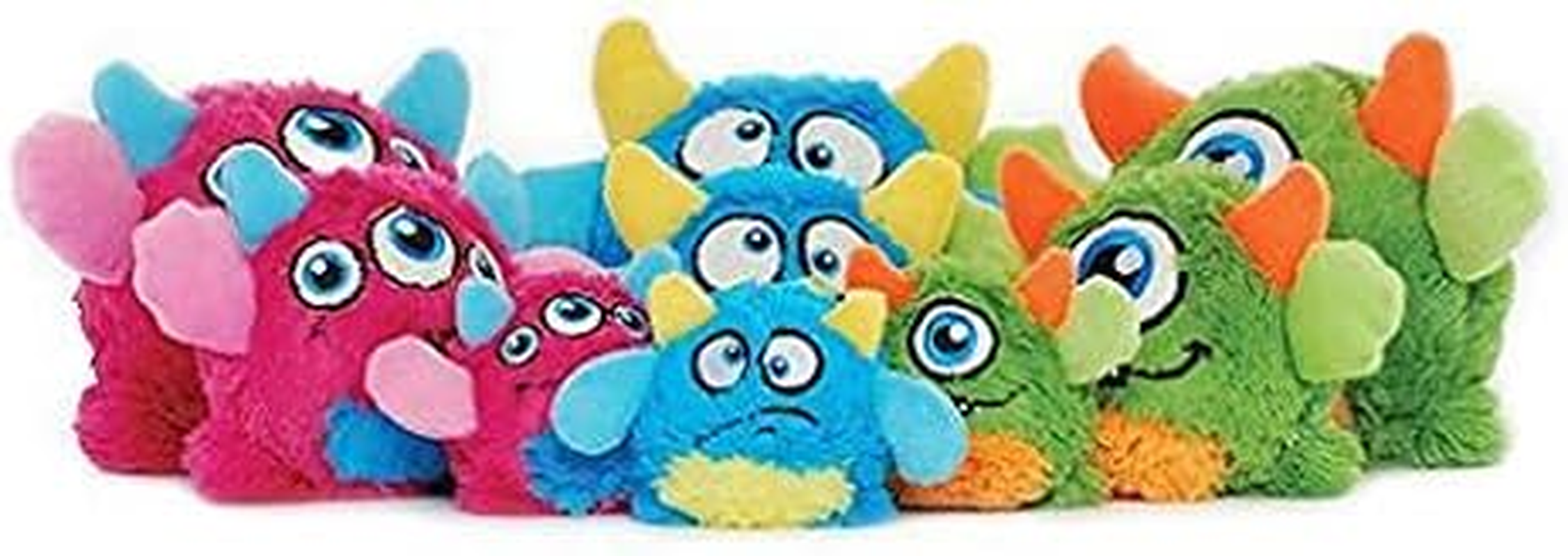 'Flick' Plush Dog Toy, Green, Large - Plush Monster Ball with Squeaker, Fun Halloween image number 4