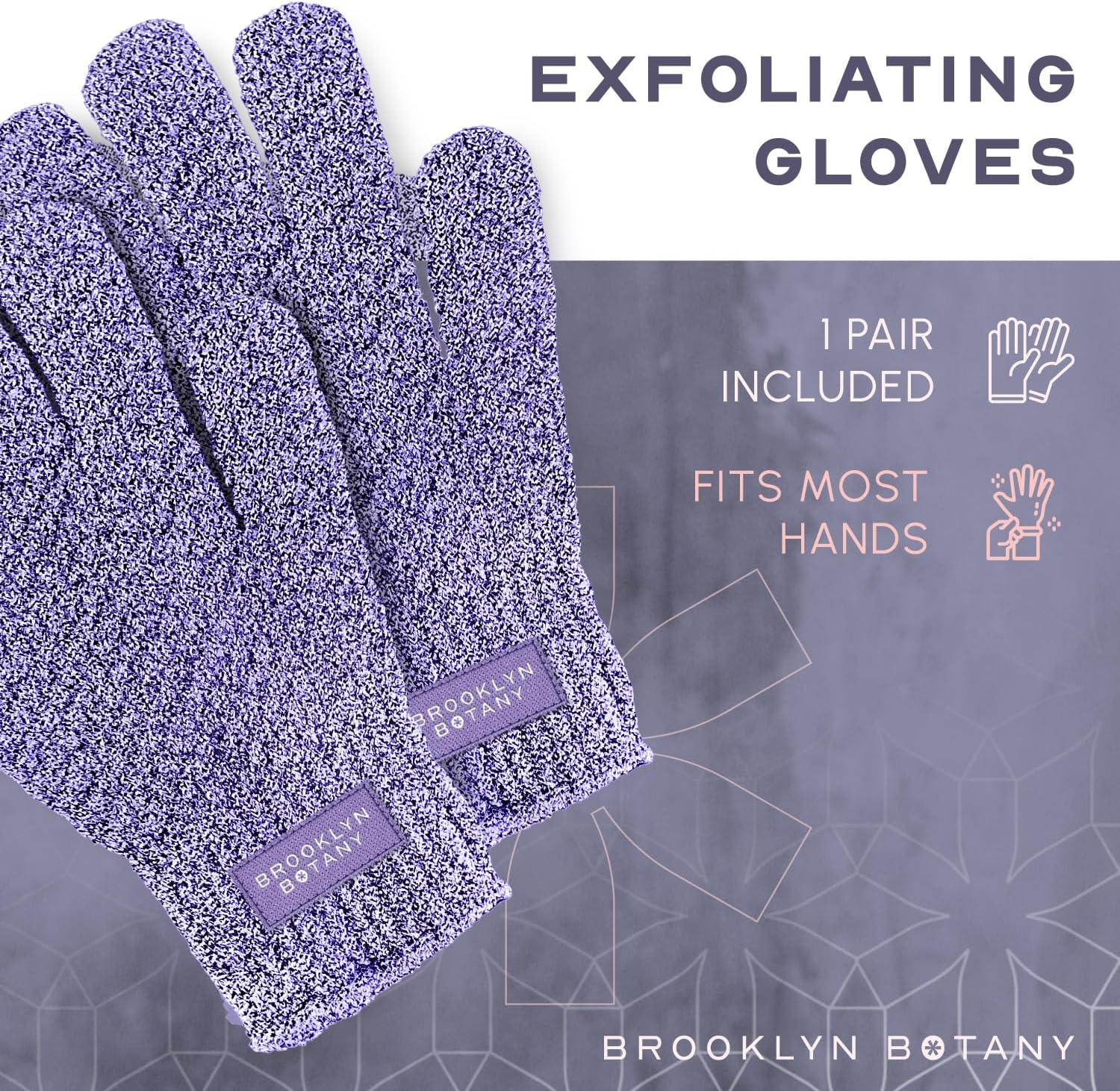 Brooklyn Botany Exfoliating Gloves for Bath and Shower &ndash; Heavy Duty Exfoliating Body Scrubber for Massage and Dead Skin Remover for Body &ndash; 1 Pair