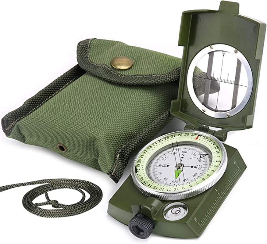 Roobuck Survival Military High-Precision Compass with Waterproof Shakeproof Emergency Luminous for Camping Hiking Hunting Trekking image number 2