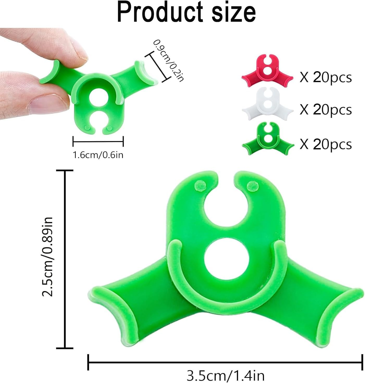 60Pcs Plant Training Clips,Wady Low-Stress Plant Benders for Gentle Training, Soft Bendable Clips for Healthy Growth, Gardening Training Tools for Indoor/Outdoor Plants (Mixed) - Mixed image number 3