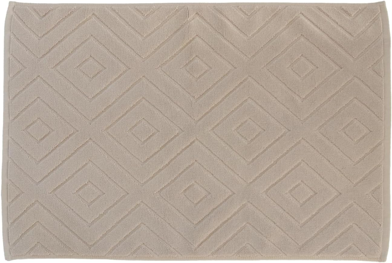 Oka Aeri Towel Bath Mat, Approx. 15.7 X 23.6 Inches (40 X 60 Cm), Beige, Absorbent, Quick Drying, Washable, Safe, Inn, Hotel, Stylish, Foot Cleaning Mat