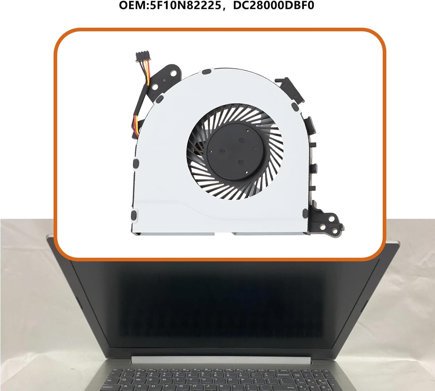 Emsea Laptop CPU Cooling Fan 5F10N82225 DC28000DBF0 Compatible with Lenovo Ideapad 320-14IAP 320-15ISK 320-17IKB 320-15AST image number 2