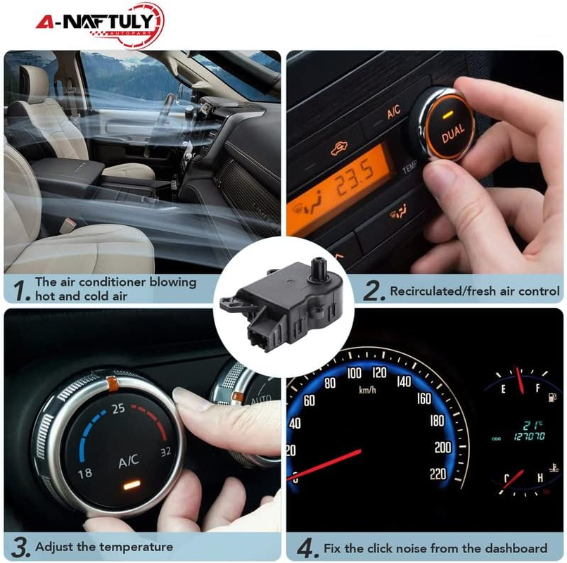 A-NAFTULY HVAC Blend Door Actuator Replacement for Ford F-150 2009-2014, Ford Expedition/Lincoln Navigator 2009-2017, Heater Air Door Actuator Motor OE DL3Z-19E616-A, 604-252, YH1933, YH1777, YH1879 image number 2