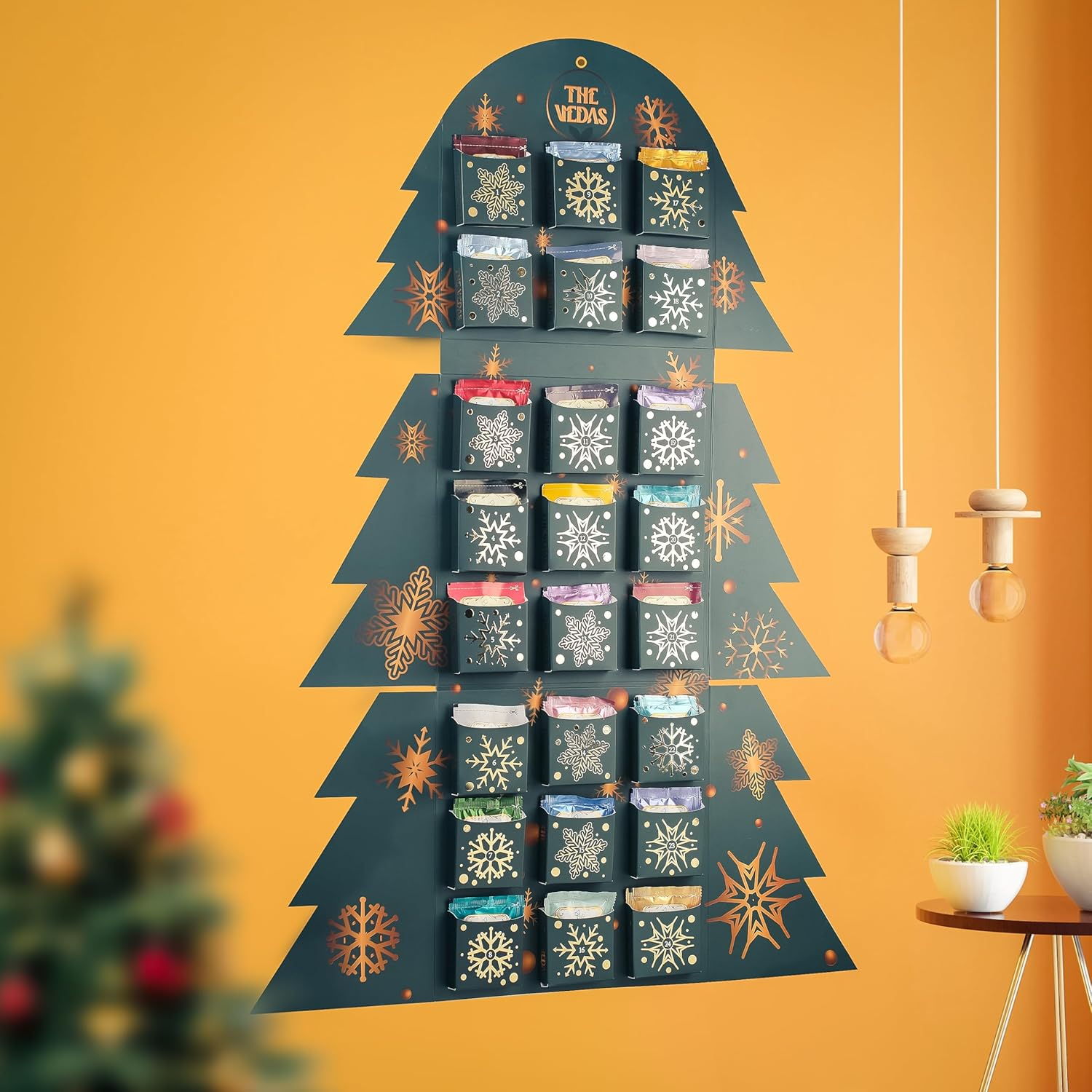 The Vedas Tea Advent Calendar Gift Set 2025 | 24 Unique Flavours | Handstitched Cotton Teabags | Advent Calendar for Adults | Tea Gift Sets