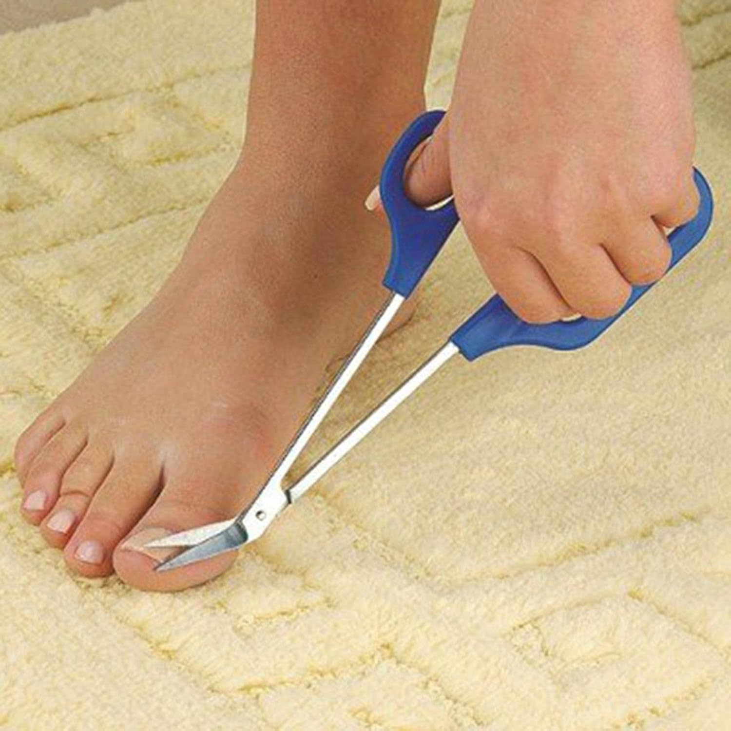 7.8 Inch Long Handled Toenail Scissors and Clippers, Easy Reach Long Handled Toe Nail for Thick Nails Set Great for People with Difficulty Their Toes image number 2