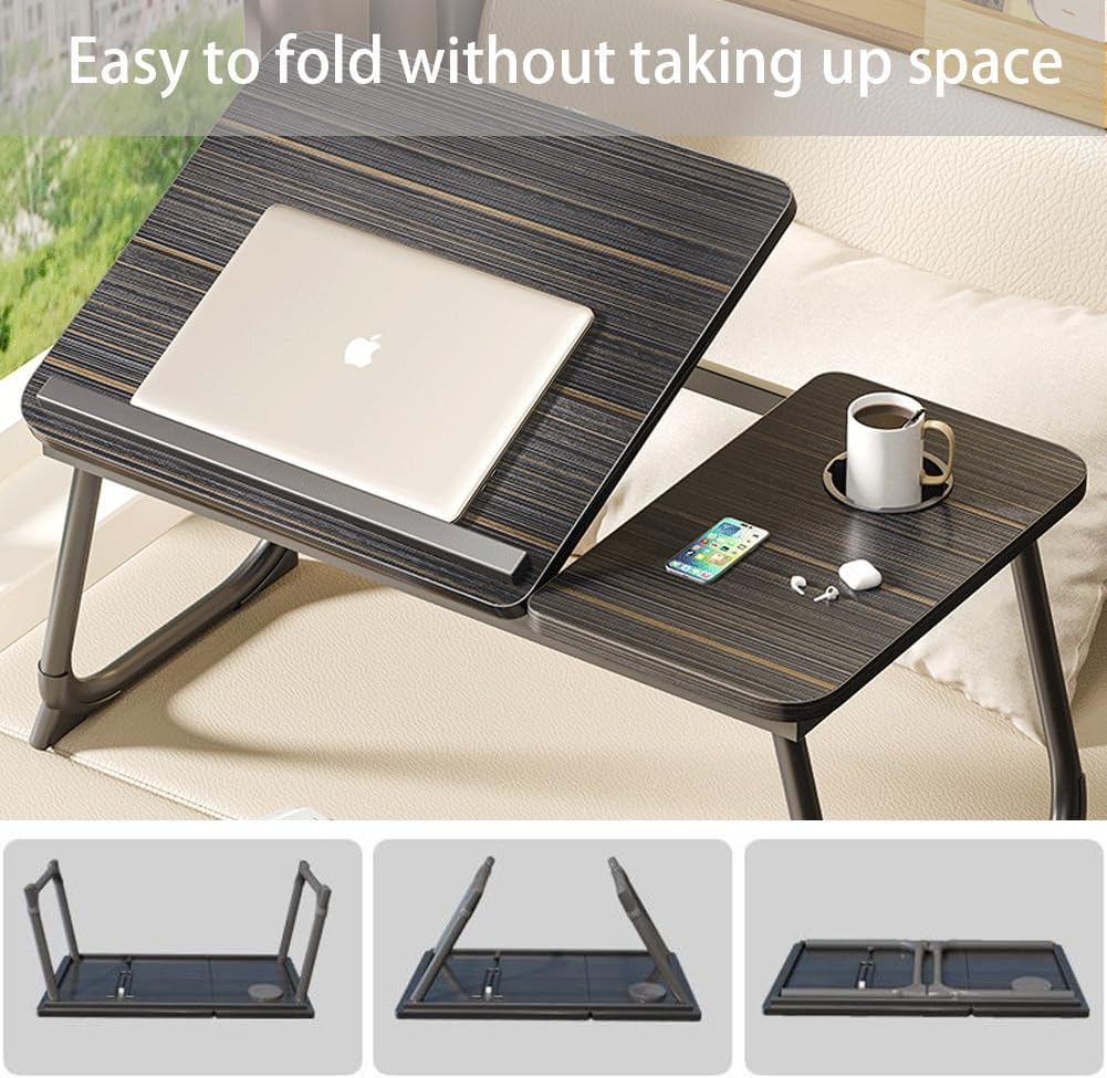 Laptop Desk Adjustable for Bed & Couch &ndash; Portable Lap Desk with Tilting Top, Foldable Legs & Cup Holder, Fits 15.6" Laptops, Lightweight for Writing, Eating, or Reading (22&rdquo; X 13&rdquo;) image number 6