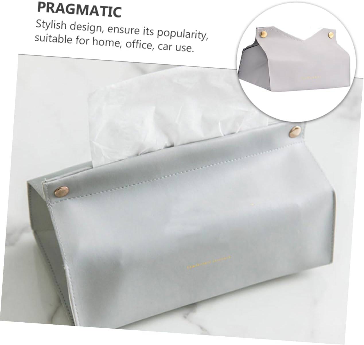 Alipis Leather Paper Towel Container Storage Box Easy to Clean Suitable for Kitchen Car image number 6