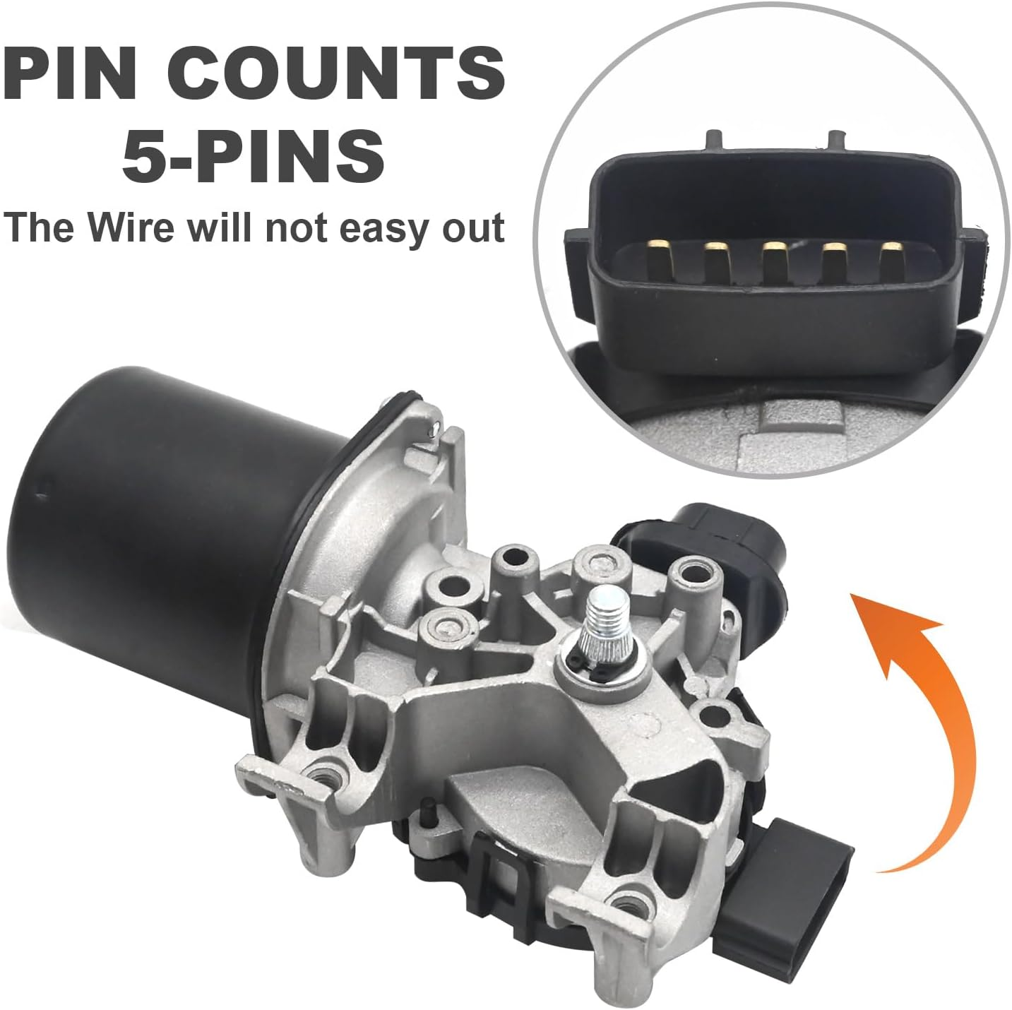 Ollanoos Front Wiper Motor 288100678R Front Windscreen Wiper Motor for Right Hand Drive RHD Vehicles Replacement for Renault Clio Mk4 2013-2020 Replace 288603753R