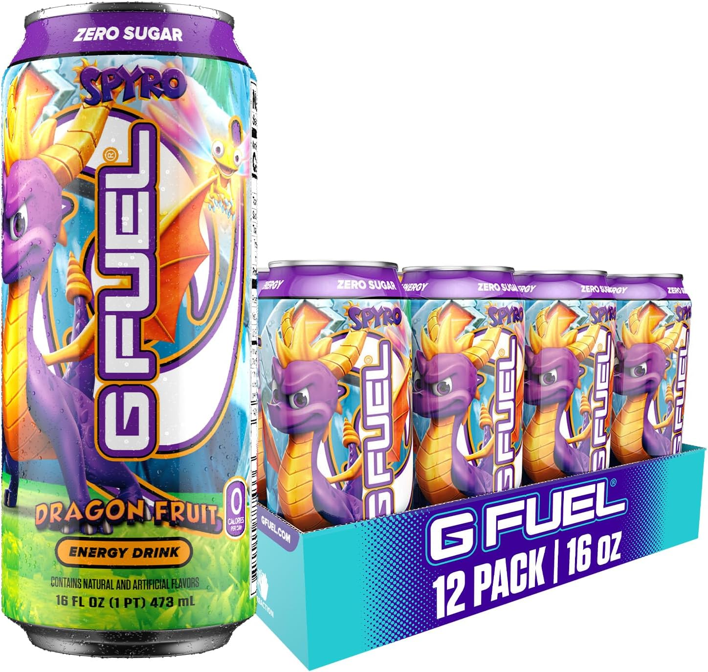 G Fuel Spyro the Dragon Zero Sugar Dragon Fruit Flavored Energy Drink 473 Ml (Pack of 12) image number 4