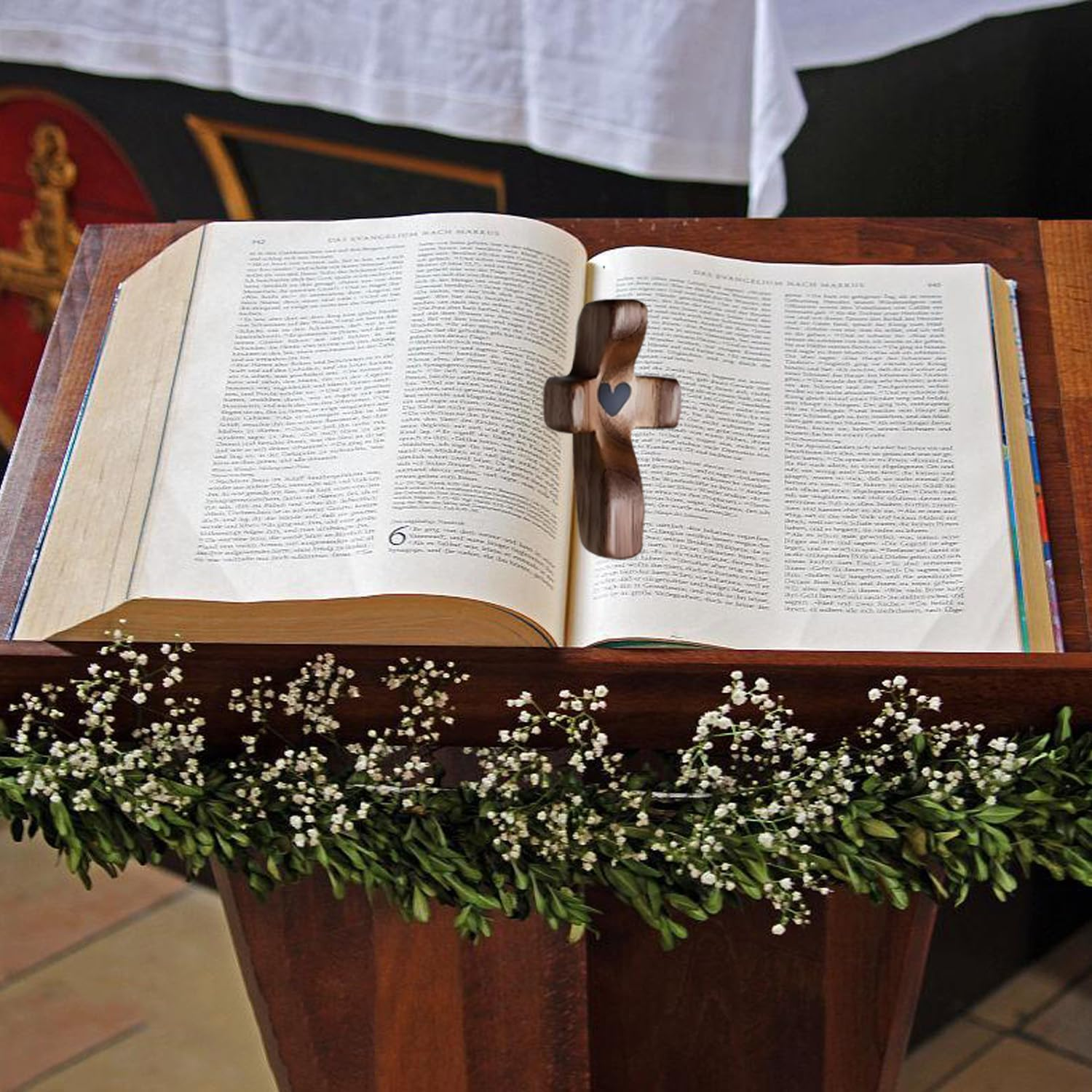 Olive Wood Mini Cross, Cross My Heart, Encouragement Gift, Fingertip Stress Relief Gifts, Relieve Anxiety Comfort for Praying, Children and Adults Pocket Olive Wood Cross Religious Present(5Pcs) image number 2