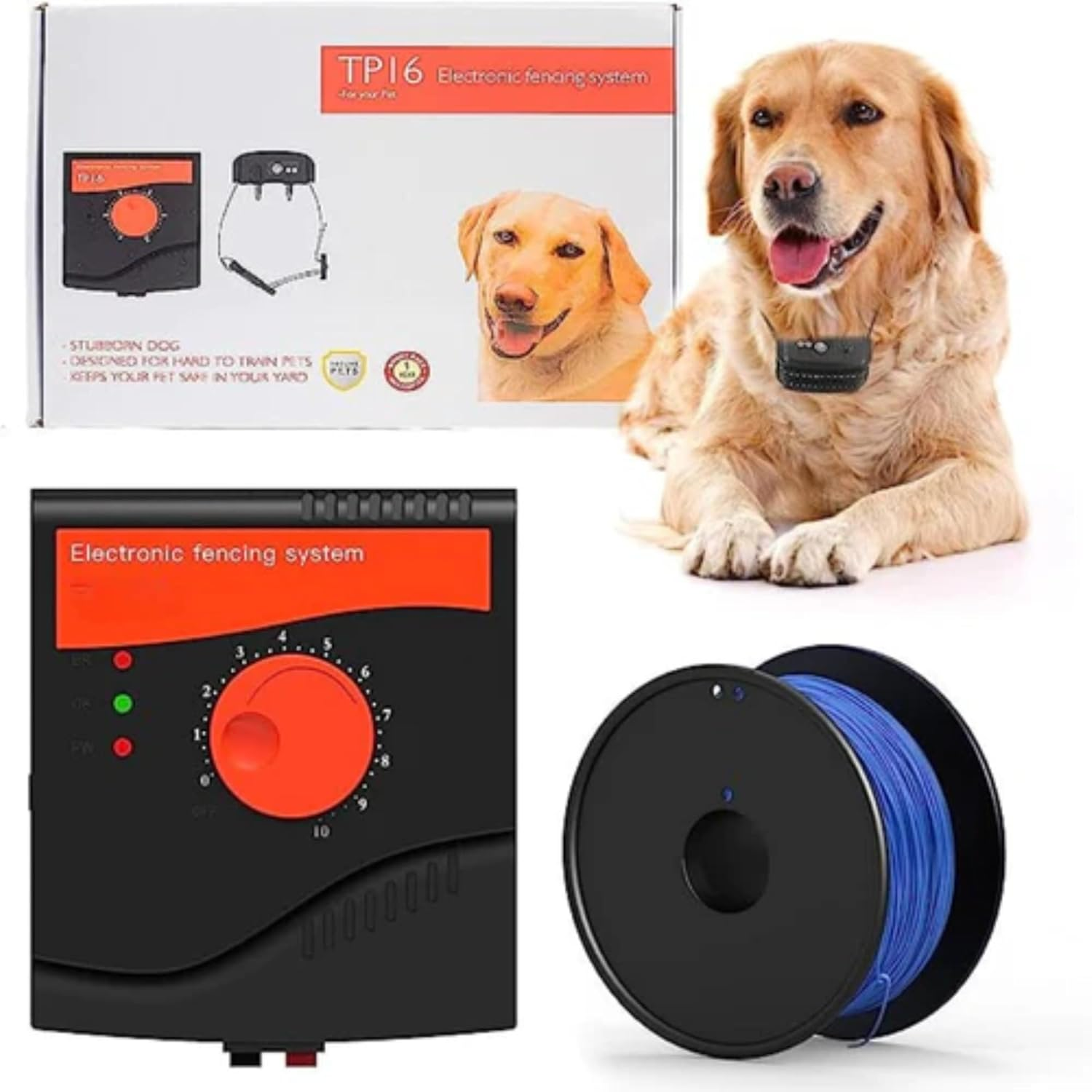 Houndware Standard Hidden Dog Fence System - Expandable to 10 Acres, Waterproof & Rechargeable Collars, Multi-Dog Support, Effective Training with Tone & 5 Levels, Safe Pet Containment (1 Dog) image number 1