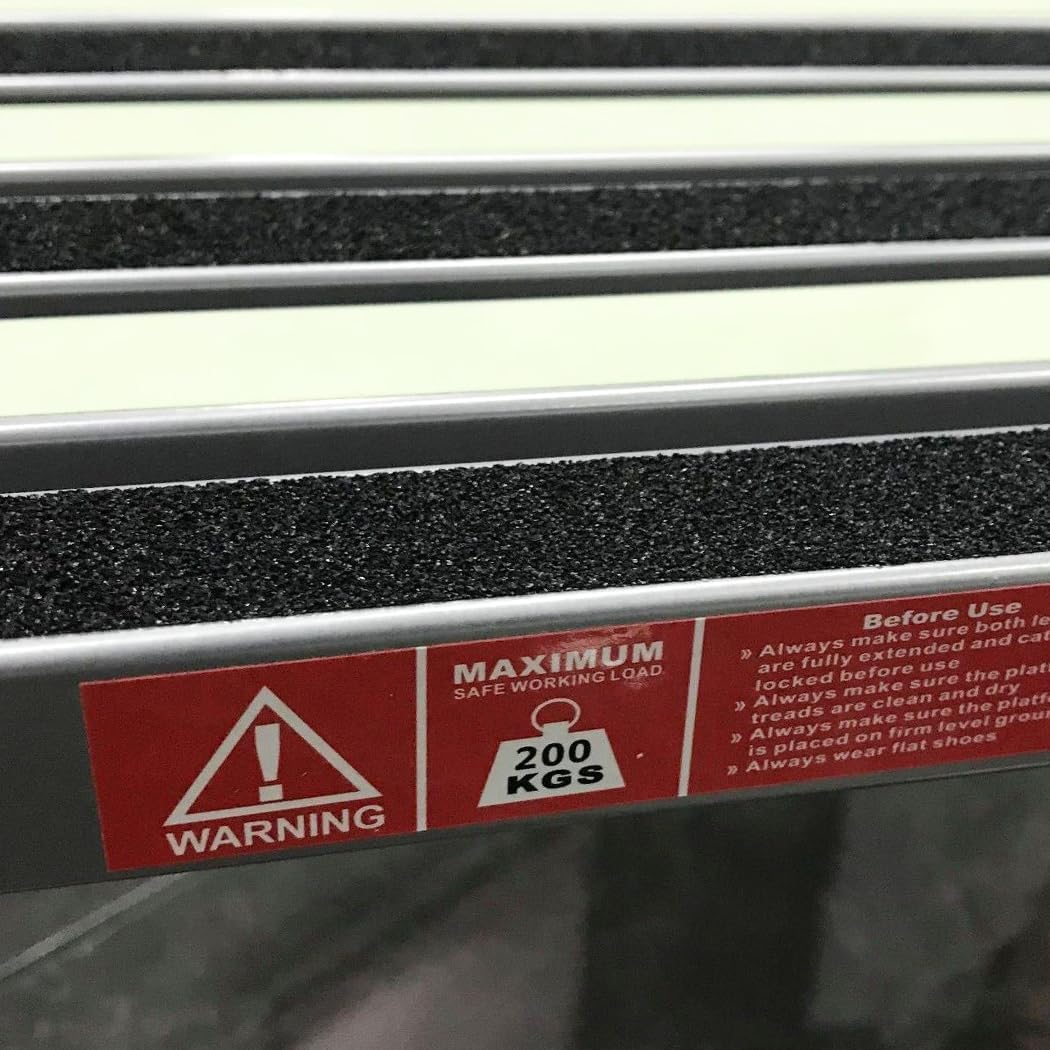 Portable Folding Step Stool Ladder,Luminous Caravan Camping Rv Accessories with Non-Slip Rubber Feet,Aluminium Caravan Step Camper Trailer for Camping or Kitchen Bathroom Footstool image number 5