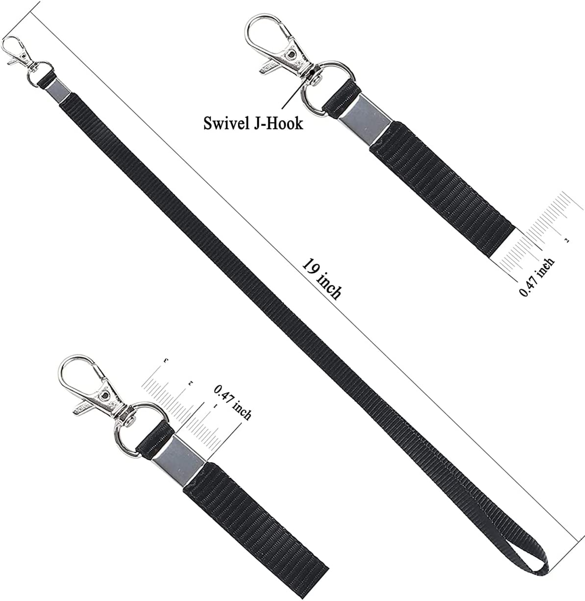 Teskyer Lanyards for Cruise Ship Cards, Lanyards with Waterproof Extra Thick Plastic Clear Badge Holders, Resealable Zip ID Card Holder, 2.5" X 3.5" Inner Size, Vertical Style, Set of 3, Black image number 6