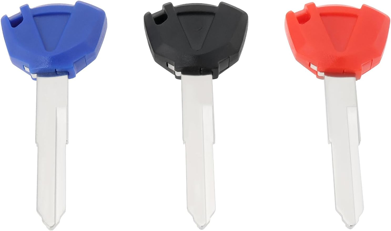 SG Store 3PCS Motorcycle Blank Blade Uncut Key Compatible with Kawa-Saki Z400 Z900 Z750 Z1000 2017-2020 Compatible with Ninja ZX-6R ZX-7R ZX-9R ZX-10R ZX-12R ZX-14R Replacement Key image number 1